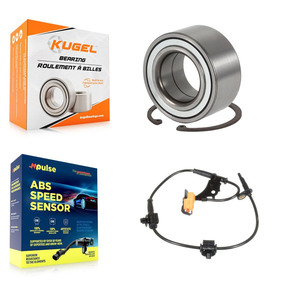 Front Wheel Bearing & Sensor Kit For Honda Element EX with 2.4L 4-Wheel ABS Harness K7S-102708