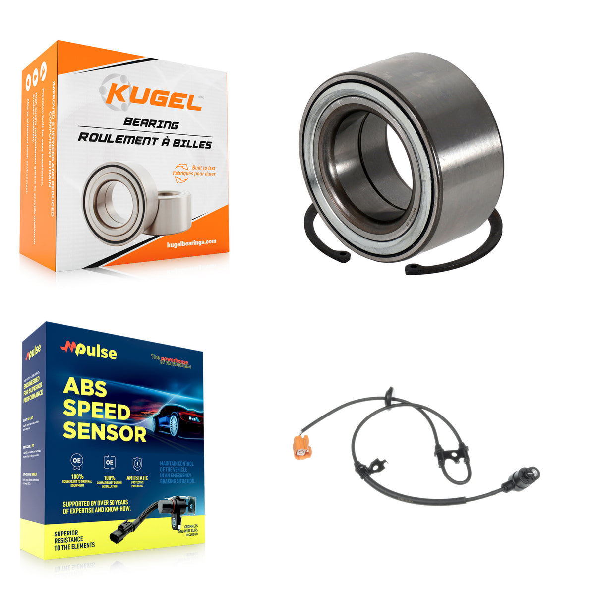 Front Wheel Bearing And ABS Sensor Kit For Acura MDX Honda Pilot 3.5L with 4-Wheel K7S-102737