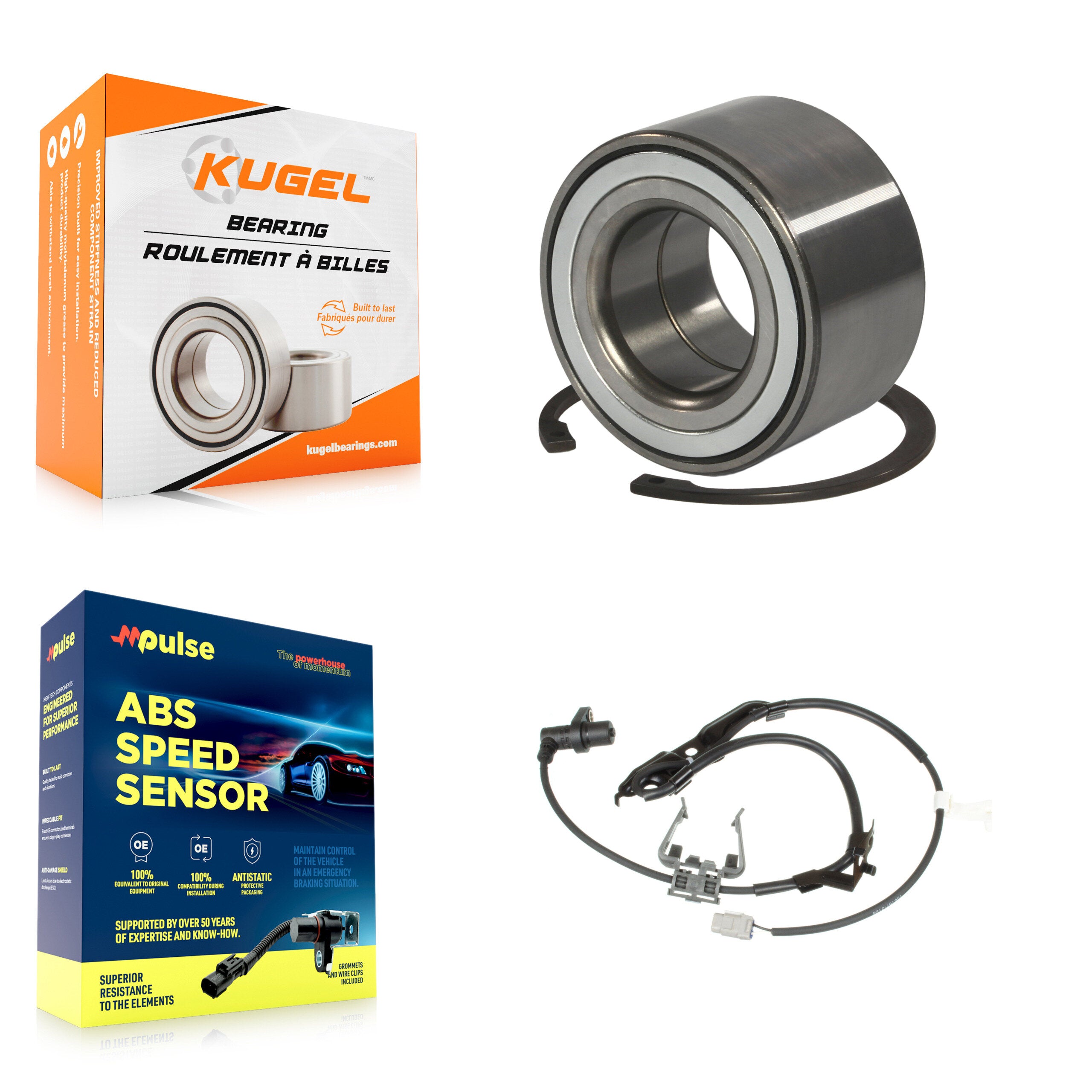 Front Wheel Bearing & ABS Sensor Kit For 2002-2003 Toyota Camry Lexus ES300 with Harness K7S-102741