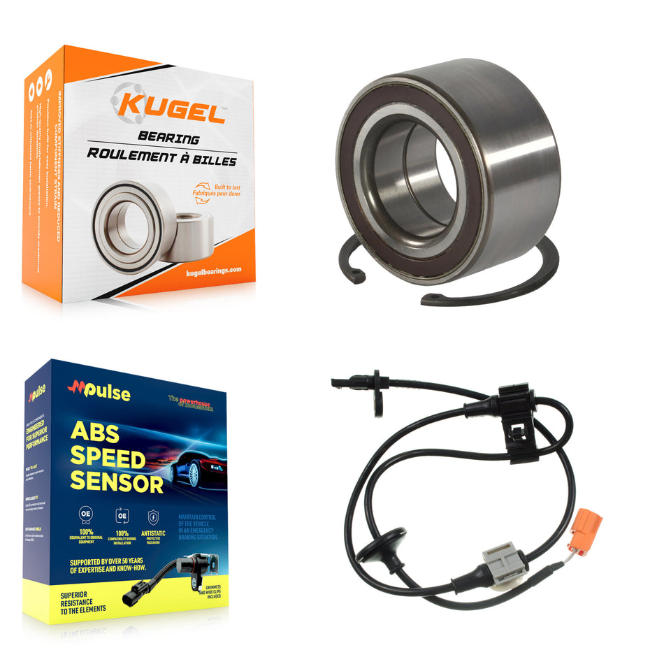 Front Wheel Bearing Sensor Kit For 05-06 Honda Odyssey 3.5L with 4-Wheel ABS Harness K7S-102748
