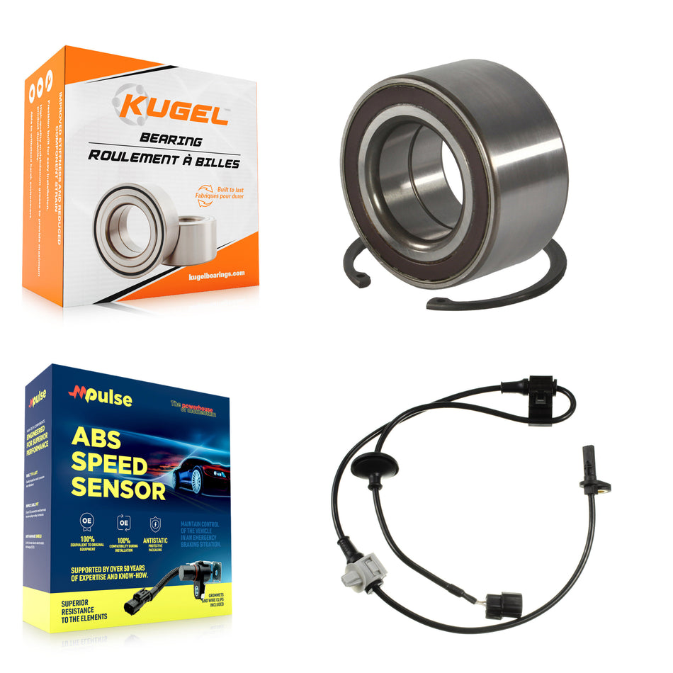 Front Wheel Bearing Sensor Kit For 07-10 Honda Odyssey 3.5L with 4-Wheel ABS Harness K7S-102749