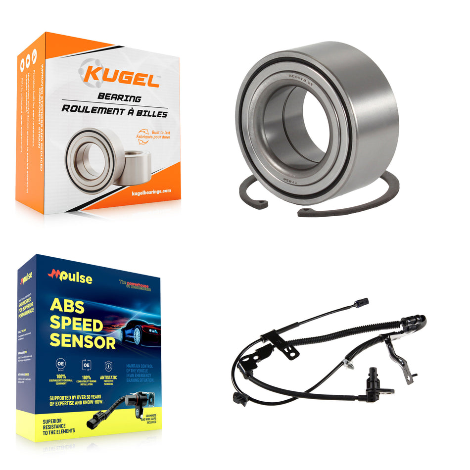 Front Wheel Bearing ABS Sensor Kit For Kia Rondo 2.4L 2.7L with 4-Wheel Harness K7S-102762