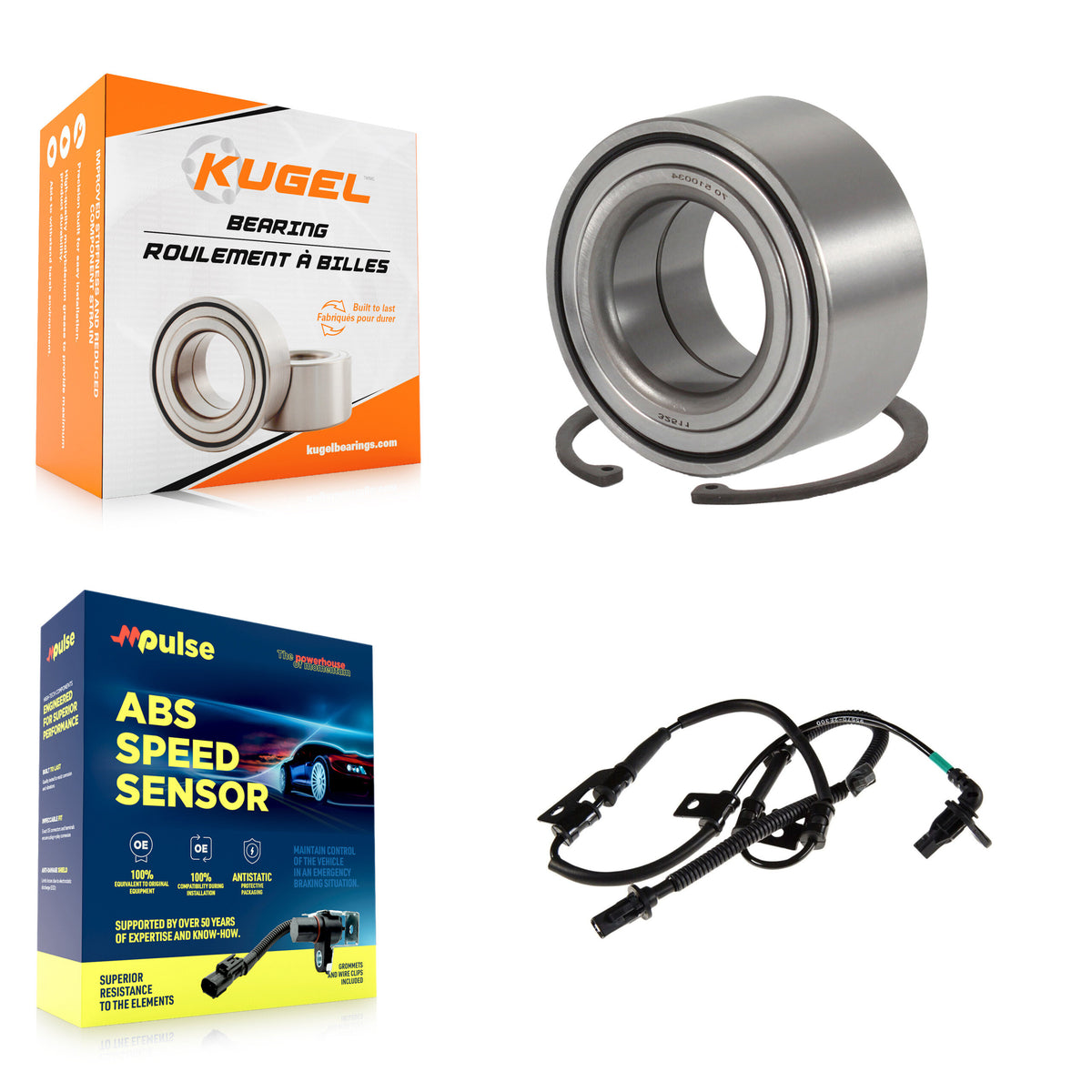 Front Wheel Bearing Sensor Kit For Hyundai Tucson 2.0L 2.7L with 4-Wheel ABS Harness K7S-102764