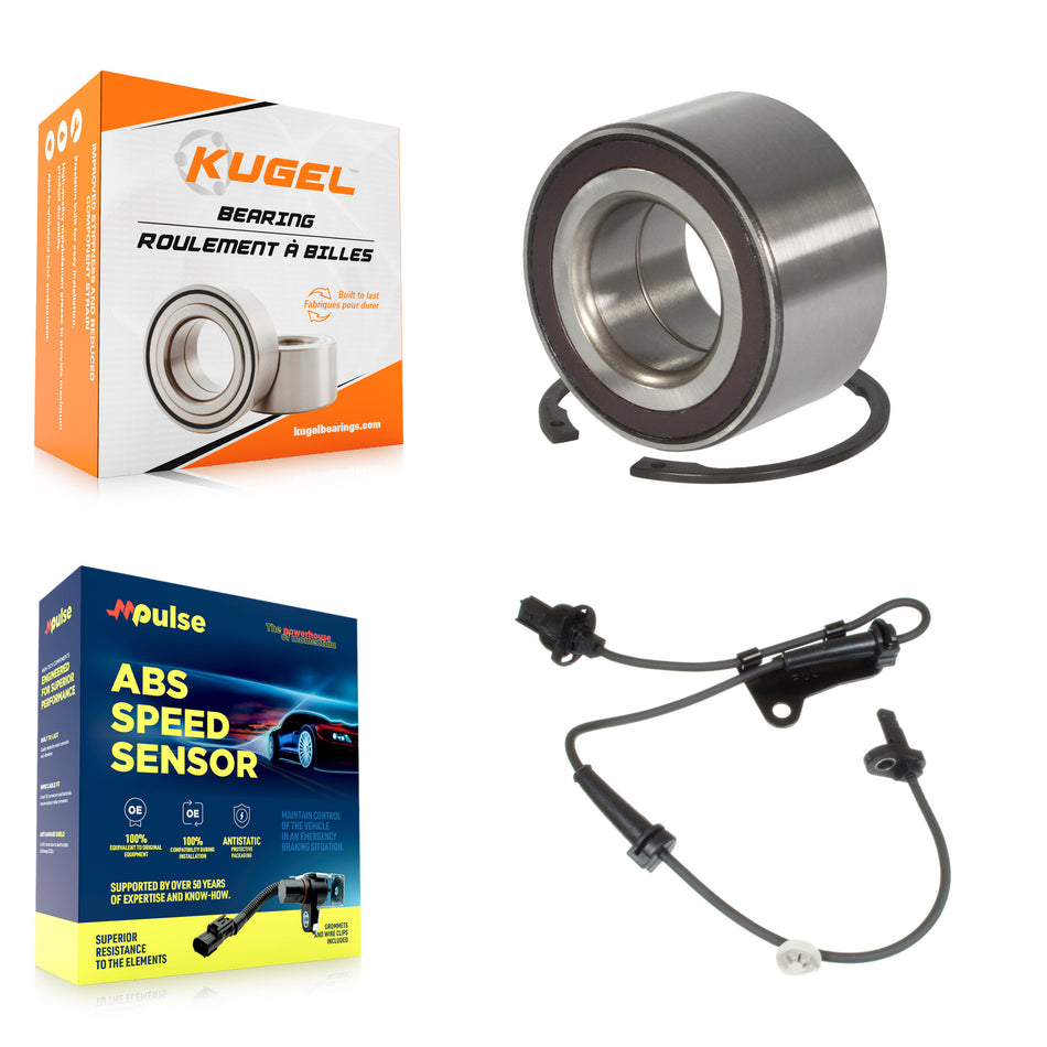 Front Wheel Bearing Sensor Kit For 10-14 Honda Insight 1.3L with 4-Wheel ABS Harness K7S-102768