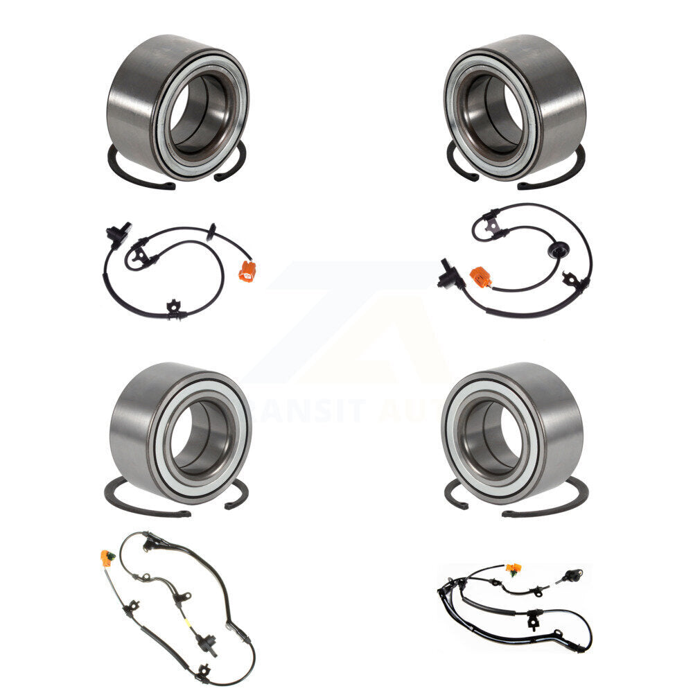 Front Rear Wheel Bearing Sensor Kit (8Pc) For 2006-2008 Honda Pilot 3.5L with 4-Wheel ABS K7S-102780