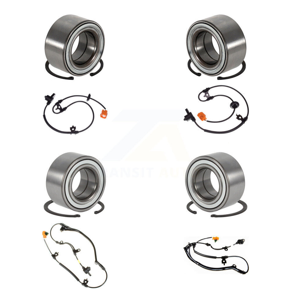 Front Rear Wheel Bearing Sensor Kit (8Pc) For 2006-2008 Honda Pilot 3.5L with 4-Wheel ABS K7S-102780