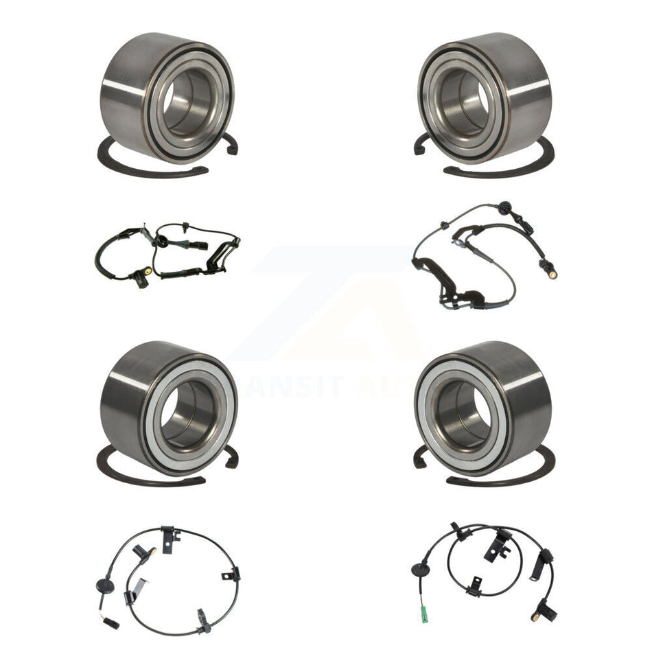 Front Rear Wheel Bearing & Sensor Kit (8Pc) For Mazda Tribute 2.3L/3.0L with 4-Wheel ABS K7S-102791