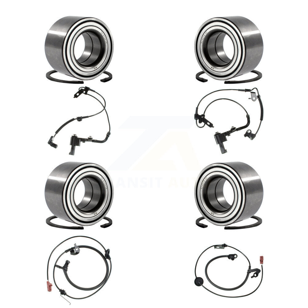 Front Rear Wheel Bearing & ABS Sensor Kit (8Pc) For Ford Fusion Lincoln MKZ Mercury Milan K7S-102797