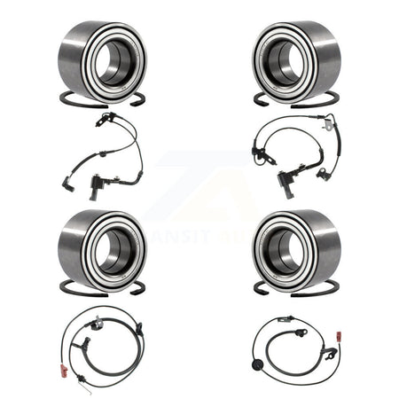 Front Rear Wheel Bearing & ABS Sensor Kit (8Pc) For Ford Fusion Lincoln MKZ Mercury Milan K7S-102797