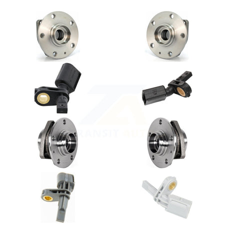 Front Rear Wheel Hub Bearing ABS Sensor Kit (8Pc) For Volkswagen Golf SportWagen Alltrack K7S-102805