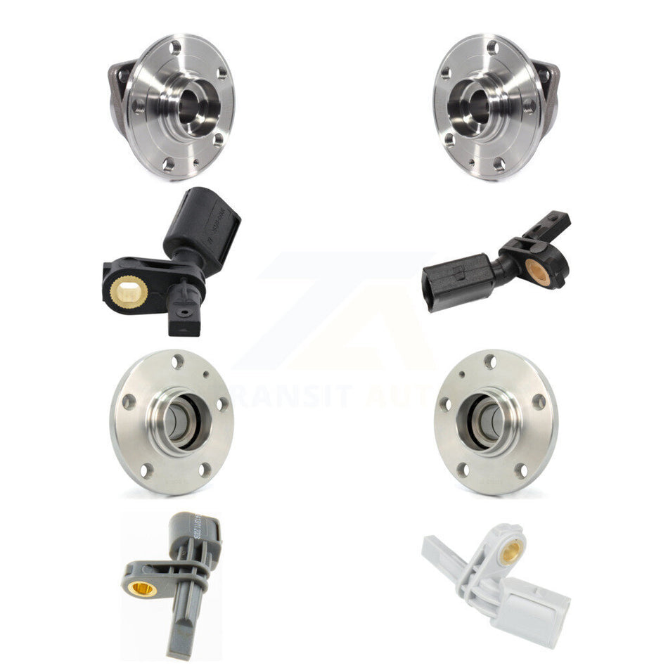 Front Rear Wheel Hub Bearing And ABS Sensor Kit (8Pc) For Volkswagen Arteon K7S-102808
