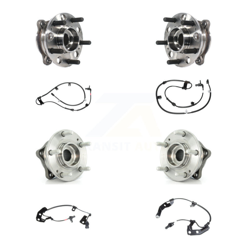 Front Rear Wheel Hub Bearing And ABS Sensor Kit (8Pc) For Hyundai Santa Fe Sport K7S-102810