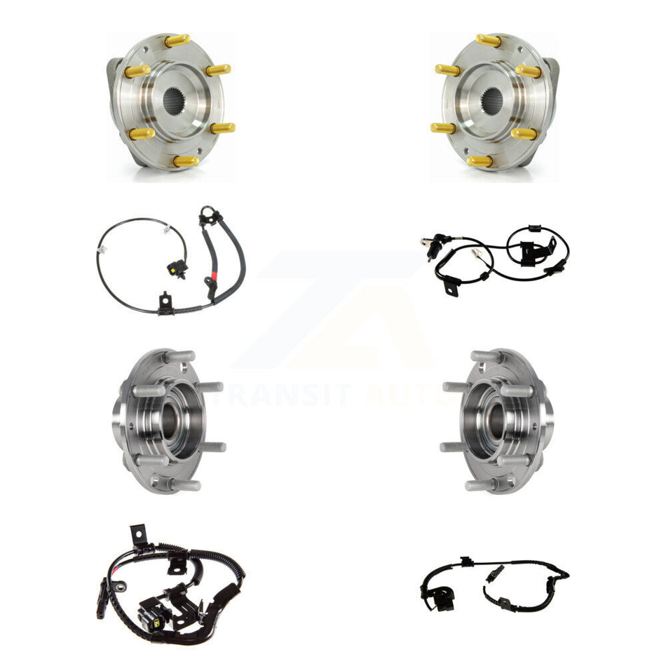 Front Rear Wheel Hub Bearing And ABS Sensor Kit (8Pc) For Kia Sedona Hyundai Entourage K7S-102822