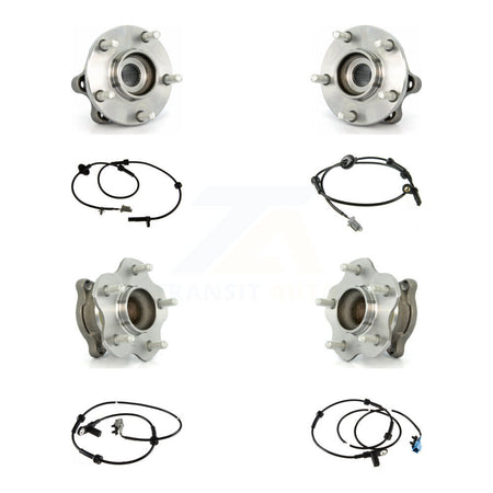 Front Rear Wheel Hub Bearing ABS Sensor Kit (8Pc) For Nissan Quest 3.5L with 4-Wheel K7S-102833