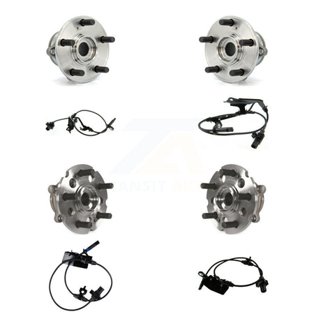 Front Rear Wheel Hub Bearing & Sensor Kit (8Pc) For Honda Pilot AWD with 3.5L 4-Wheel ABS K7S-102844