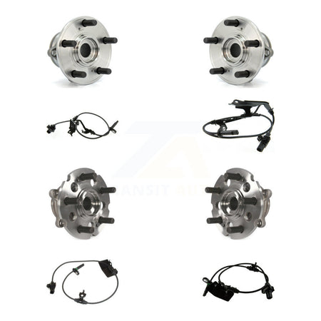 Front Rear Wheel Hub Bearing & Sensor Kit (8Pc) For Honda Pilot AWD with 3.5L 4-Wheel ABS K7S-102846
