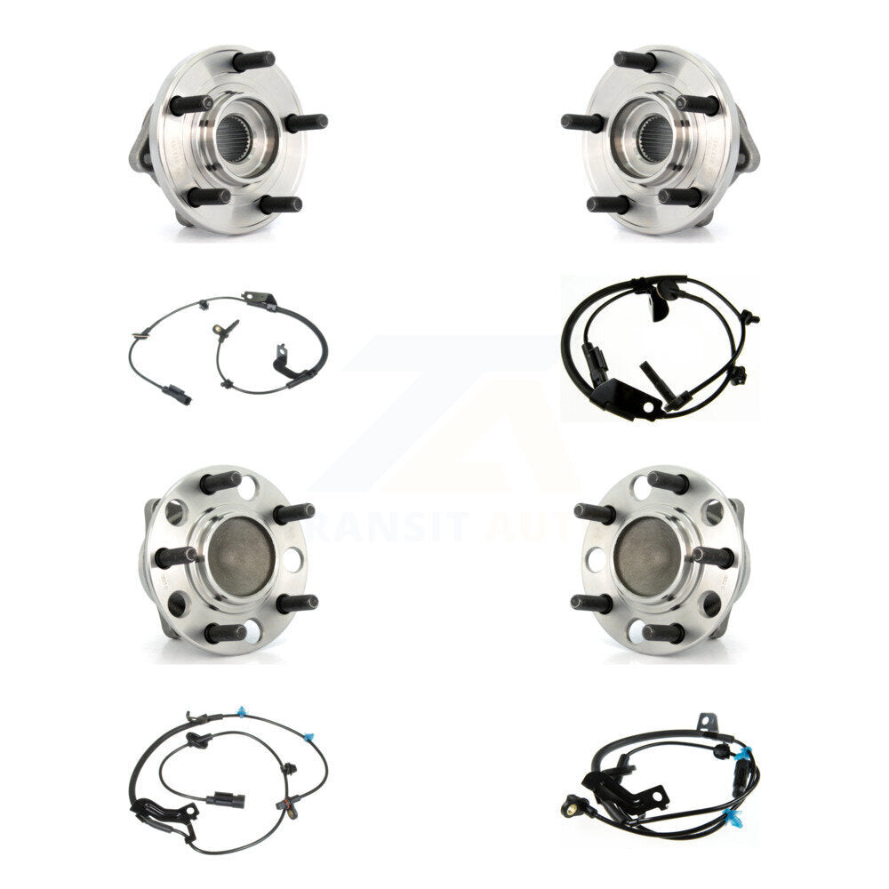 Front Rear Wheel Hub Bearing ABS Sensor Kit (8Pc) For 2009 Chrysler Sebring with Harness K7S-102866
