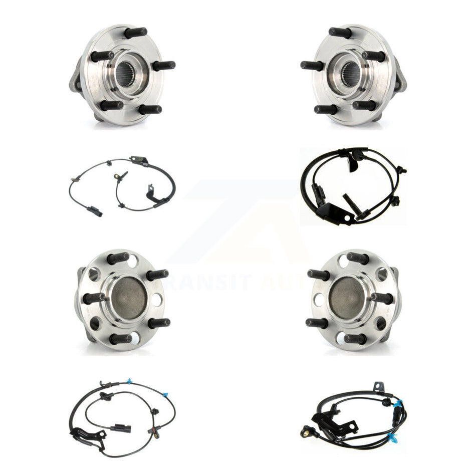 Front Rear Wheel Hub Bearing ABS Sensor Kit (8Pc) For 2009 Chrysler Sebring with Harness K7S-102866