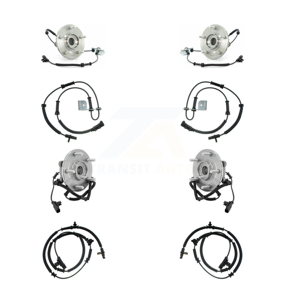 Front Rear Wheel Hub Bearing And Extra ABS Sensor Kit (8Pc) For Chrysler Town & Country K7S-102869