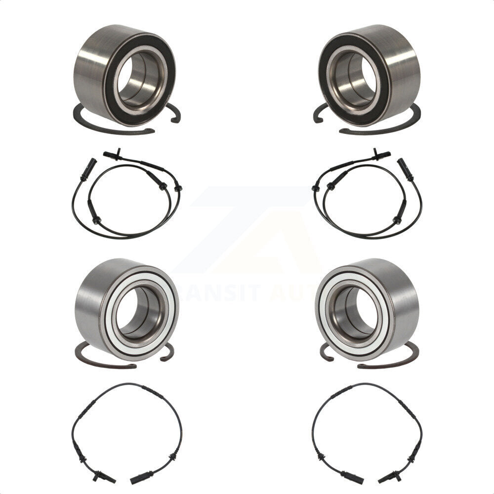 Front Rear Wheel Bearing & Sensor Kit For 2010 BMW X3 3.0L with 4-Wheel ABS Harness K7S-102891