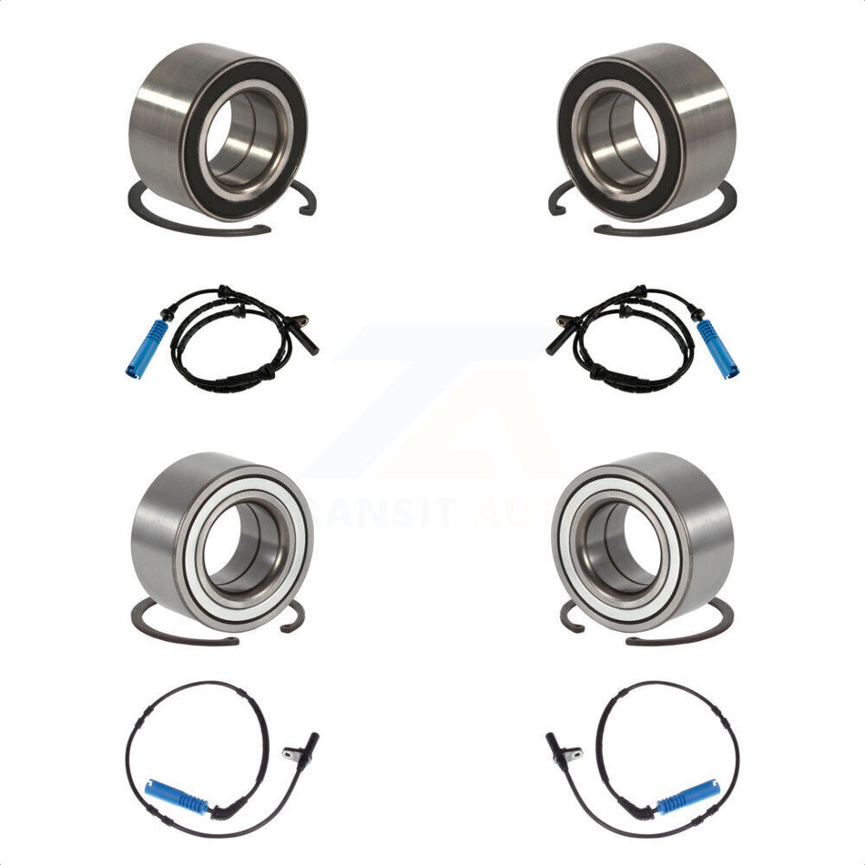Front Rear Wheel Bearing And ABS Sensor Kit For BMW X3 with Harness K7S-102904