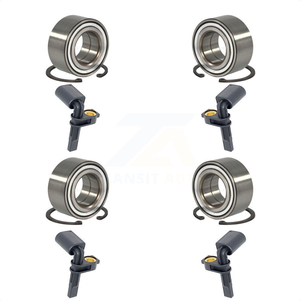 Front Rear Wheel Bearing & Sensor Kit For Porsche Cayenne 3.6L/4.8L/3.0L with 4-Wheel ABS K7S-102909