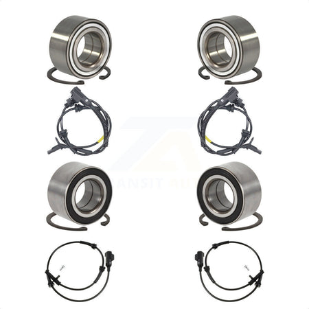 Front Rear Wheel Bearing & Sensor Kit For 2013-2014 Land Rover Range Evoque with Harness K7S-102911