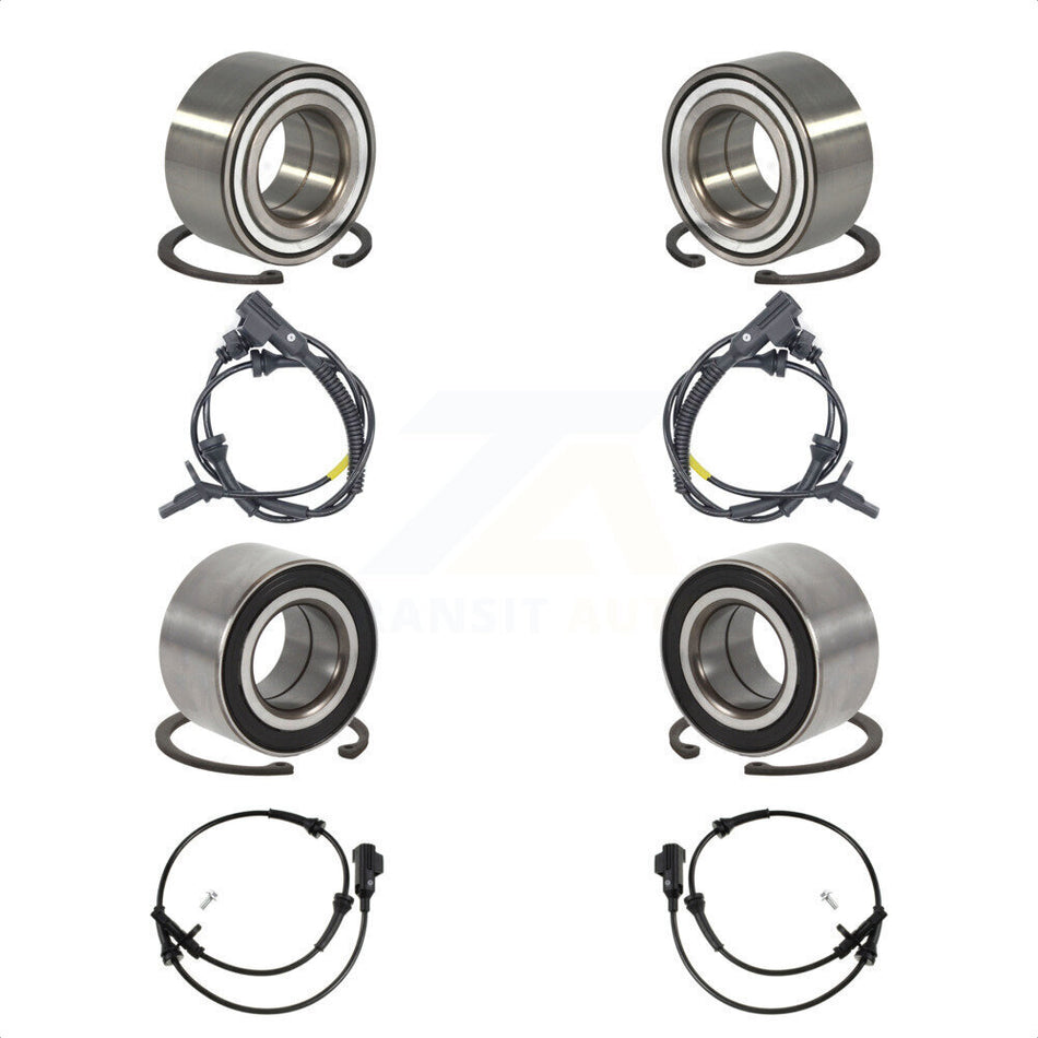 Front Rear Wheel Bearing & Sensor Kit For 2013-2014 Land Rover Range Evoque with Harness K7S-102911