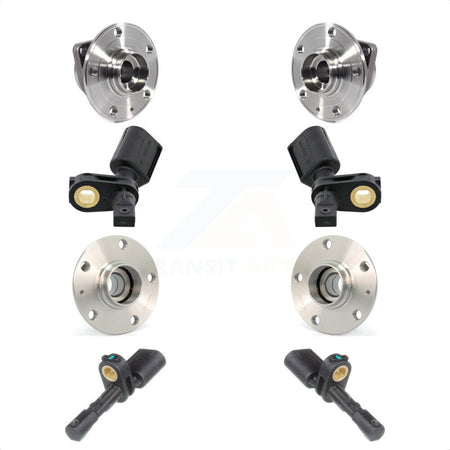 Front Rear Wheel Hub Bearing & Sensor Kit For 15-16 Audi A3 With 85mm Pilot Diameter K7S-102922
