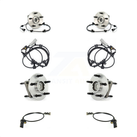 Front Rear Wheel Hub Bearing And Extra ABS Sensor Kit For Jeep Grand Cherokee Commander K7S-102924