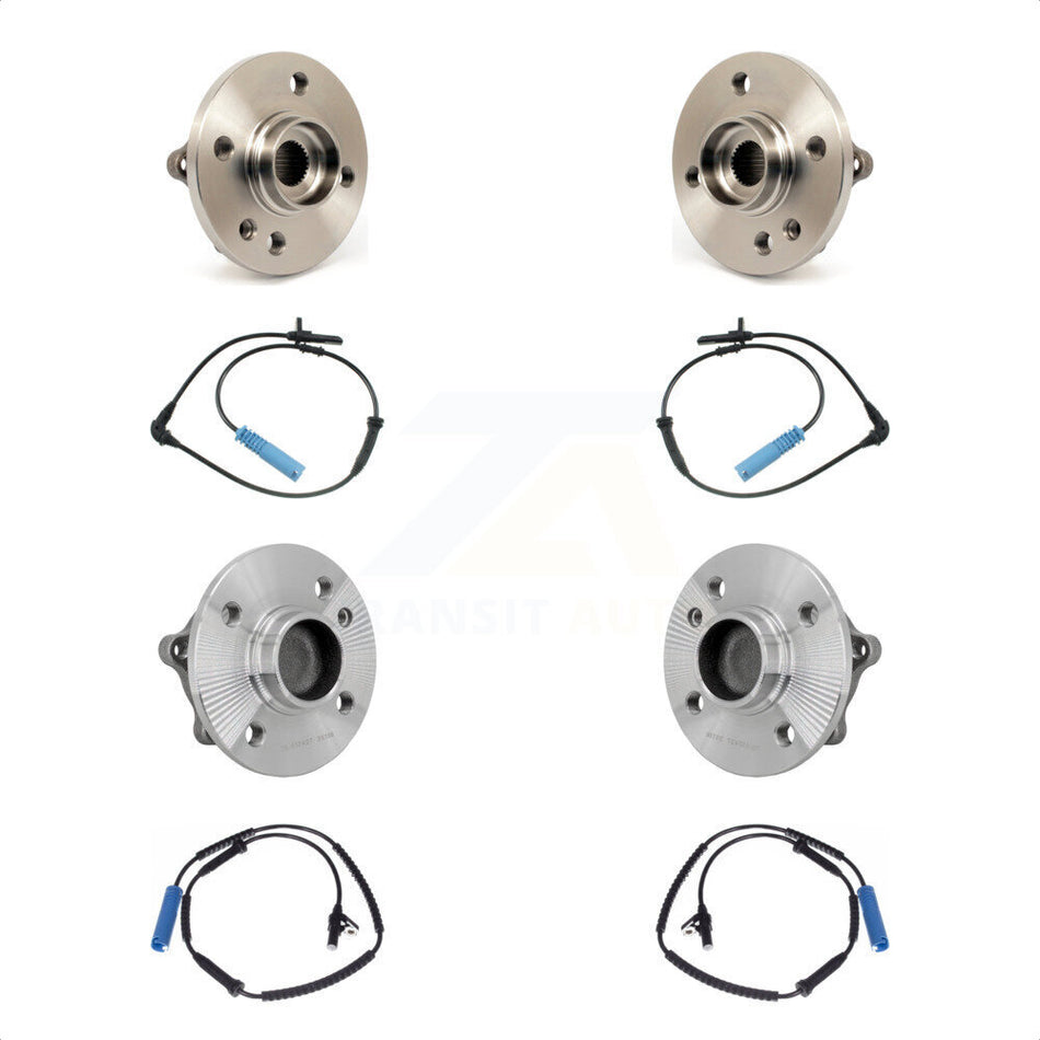 Front Rear Wheel Hub Bearing & Sensor Kit For 2007-2015 Mini Cooper 1.6L with 4-Wheel ABS K7S-102927