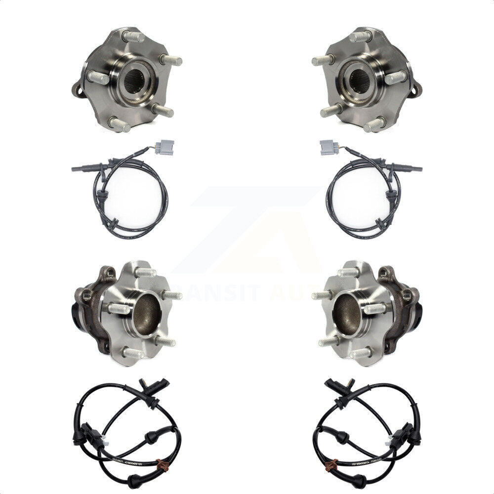 Front Rear Wheel Hub Bearing Sensor Kit For Nissan Rogue FWD with 4-Wheel ABS Built in US K7S-102931