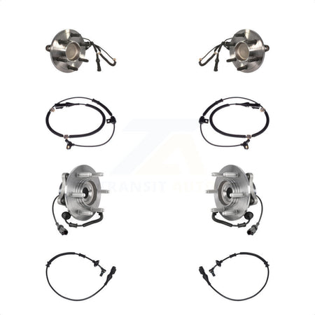 Front Rear Wheel Hub Bearing & Extra ABS Sensor Kit For Ford Expedition Lincoln Navigator K7S-102934