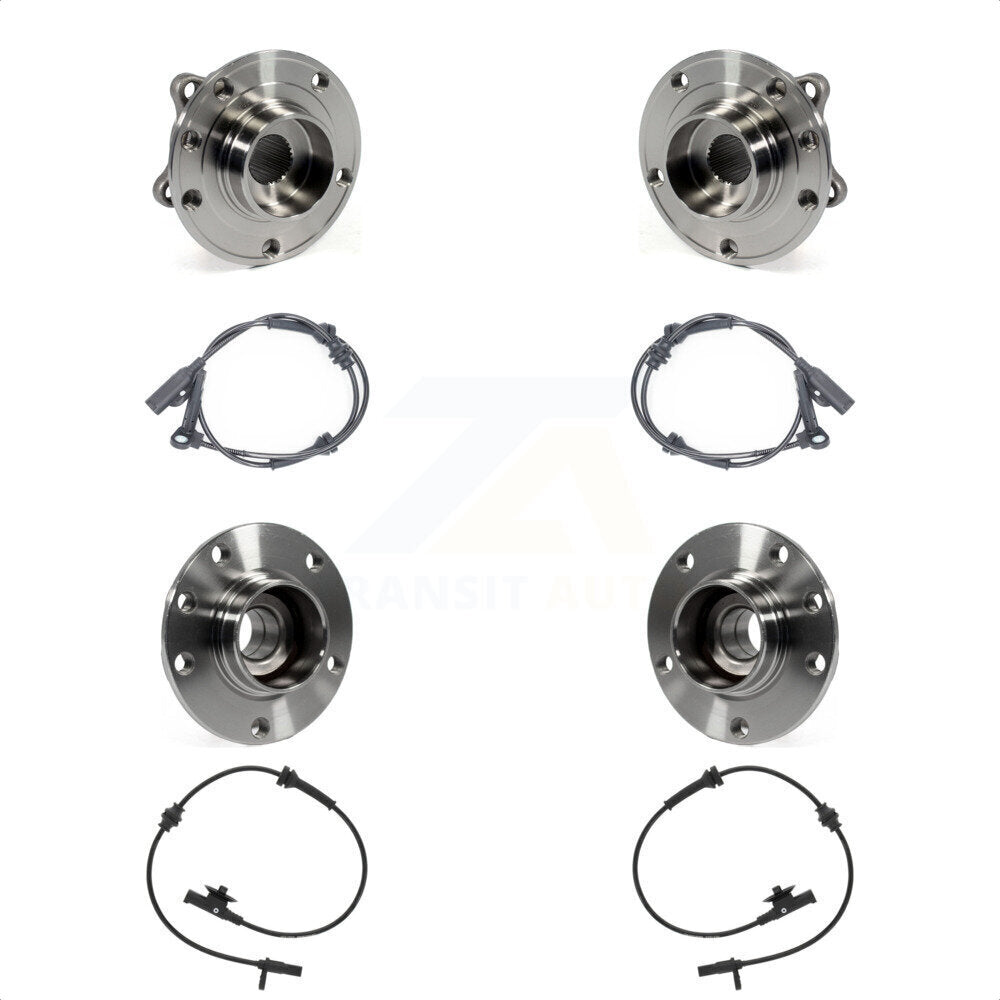 Front Rear Wheel Hub Bearing And ABS Sensor Kit For 2013-2015 Dodge Dart K7S-102938