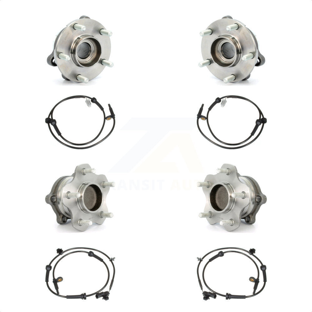 Front Rear Wheel Hub Bearing And ABS Sensor Kit For Nissan Altima Maxima K7S-102946
