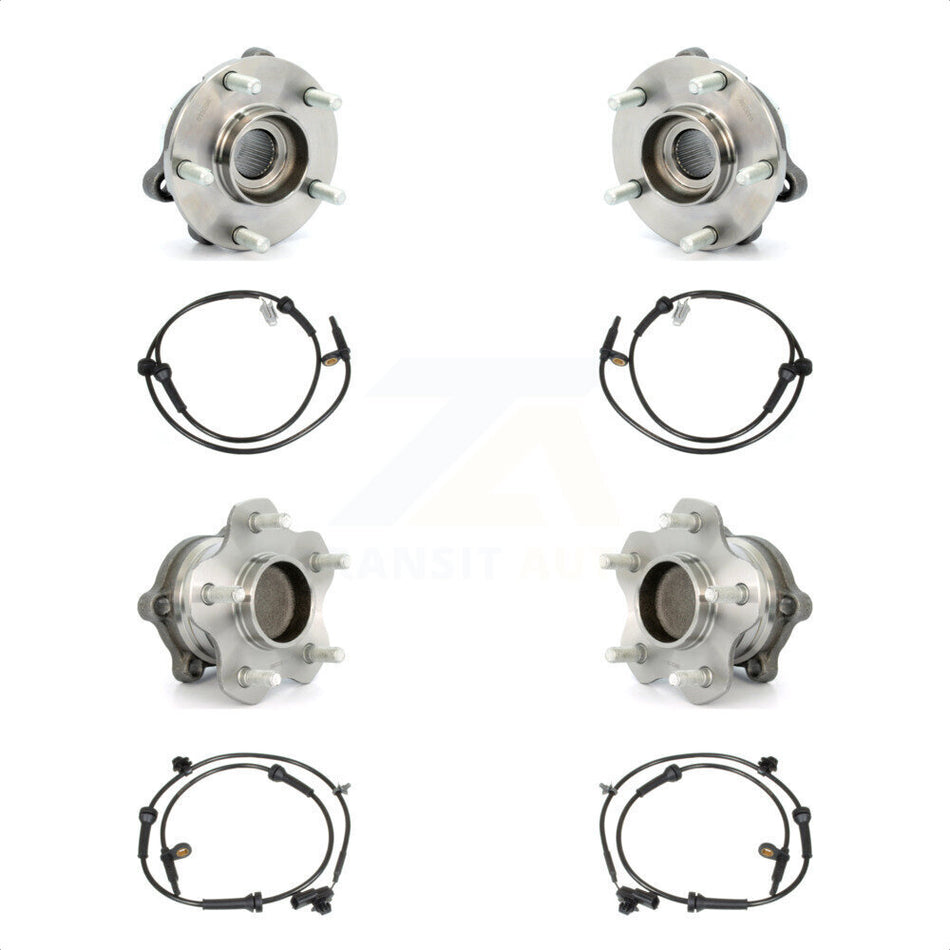 Front Rear Wheel Hub Bearing And ABS Sensor Kit For Nissan Altima Maxima K7S-102946