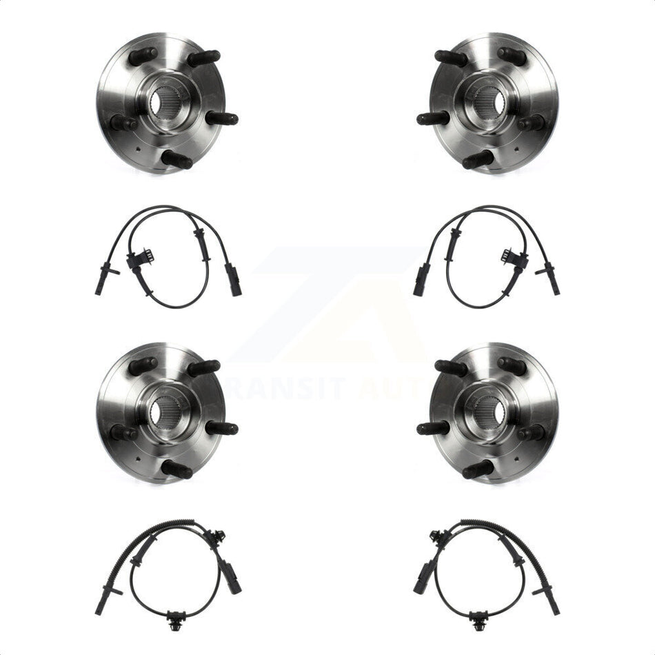 Front Rear Wheel Hub Bearing & ABS Sensor Kit For 2012-2015 Chevrolet Camaro with Harness K7S-102967