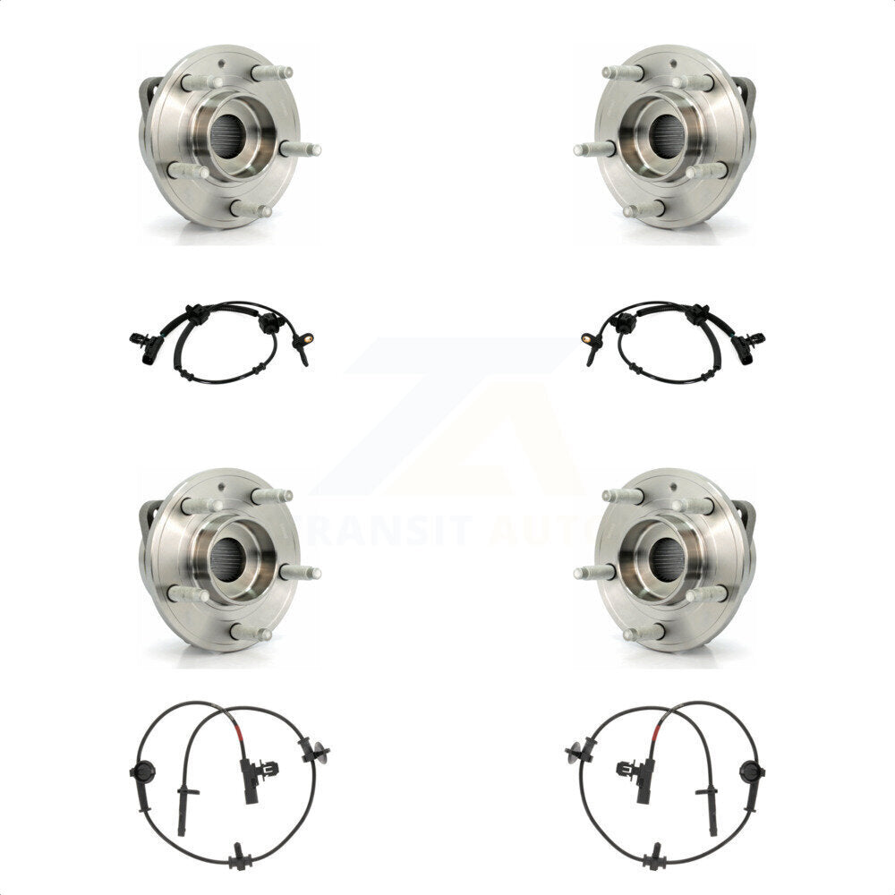 Front Rear Wheel Hub Bearing And ABS Sensor Kit For 2013-2019 Cadillac ATS AWD K7S-102971
