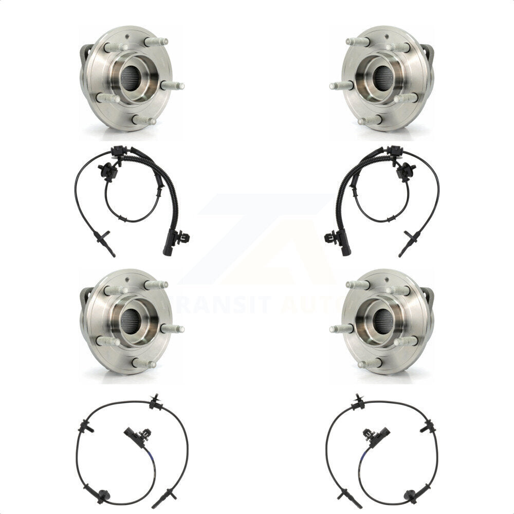 Front Rear Wheel Hub Bearing And ABS Sensor Kit For 2013-2019 Cadillac ATS AWD K7S-102972