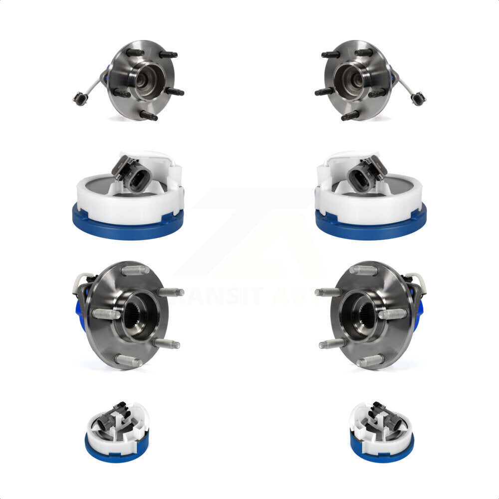 Front Rear Wheel Hub Bearing And Extra ABS Sensor Kit For Chevrolet Corvette Cadillac XLR K7S-102975