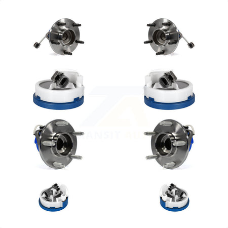 Front Rear Wheel Hub Bearing And Extra ABS Sensor Kit For Chevrolet Corvette Cadillac XLR K7S-102975