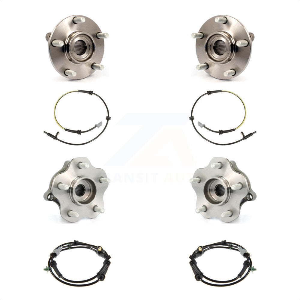 Front Rear Wheel Hub Bearing And ABS Sensor Kit For Nissan Rogue with Harness K7S-102978