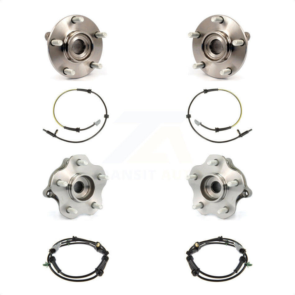 Front Rear Wheel Hub Bearing And ABS Sensor Kit For Nissan Rogue with Harness K7S-102978