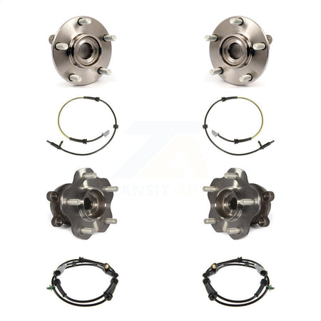 Front Rear Wheel Hub Bearing Sensor Kit For Nissan Rogue Select AWD with 2.5L 4-Wheel ABS K7S-102980