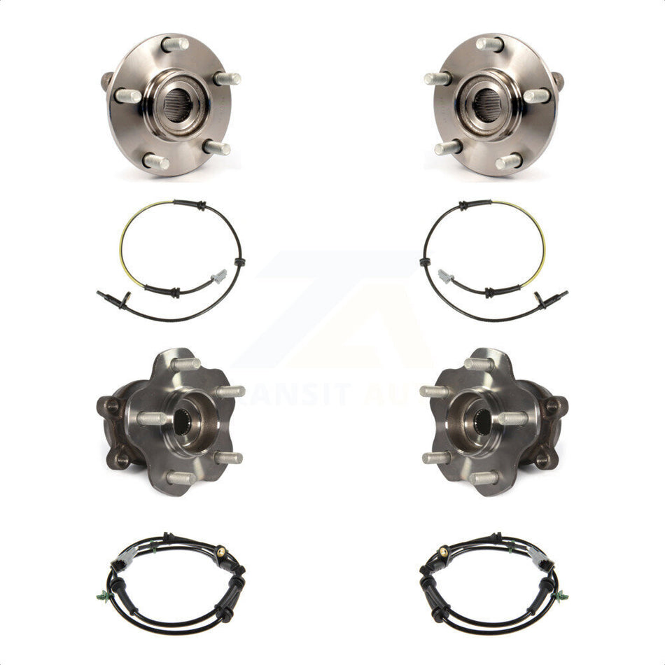 Front Rear Wheel Hub Bearing Sensor Kit For Nissan Rogue Select AWD with 2.5L 4-Wheel ABS K7S-102980
