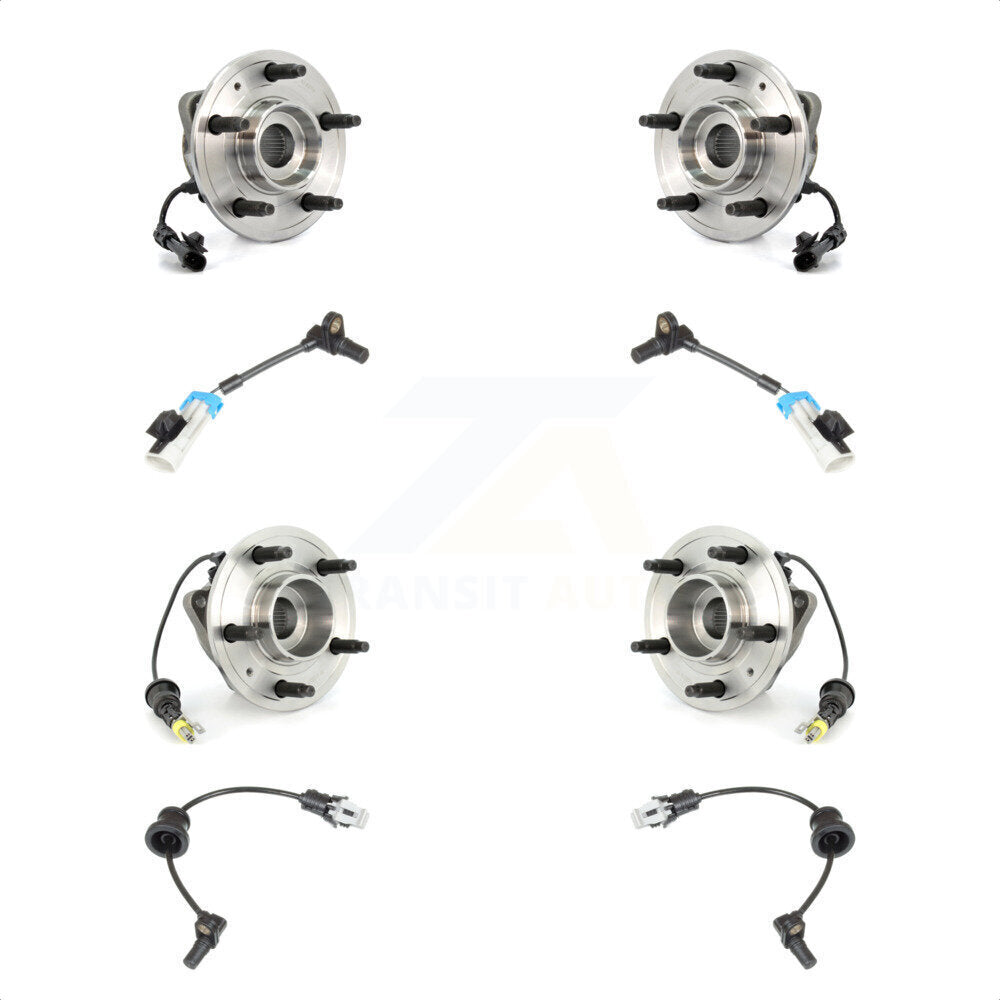 Front Rear Wheel Hub Bearing & Extra Sensor Kit For Chevrolet Equinox Pontiac Torrent Vue K7S-102982