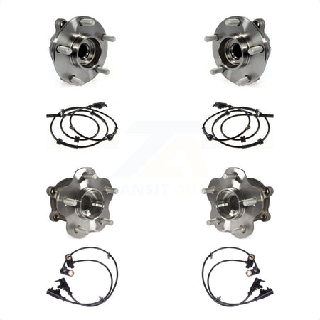 Front Rear Wheel Hub Bearing And ABS Sensor Kit For INFINITI G35 G25 Q40 with Harness K7S-102987