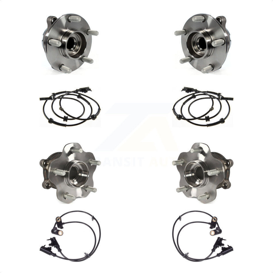 Front Rear Wheel Hub Bearing And ABS Sensor Kit For INFINITI G35 G25 Q40 with Harness K7S-102987