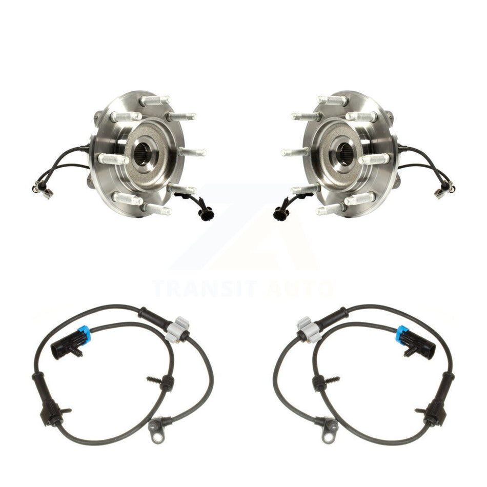 Front Wheel Hub Bearing & Extra Sensor Kit For Chevrolet Silverado 1500 HD RWD with 6.0L K7S-103035