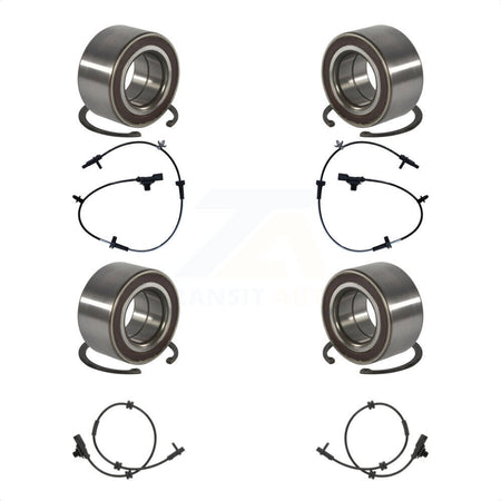 Front Rear Wheel Bearing And ABS Sensor Kit For 2014-2015 Ford Fiesta with Harness K7S-103143